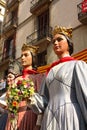 Giant in traditional festivals Barcelona. Royalty Free Stock Photo