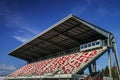 Giant tribune with colorized seats Royalty Free Stock Photo