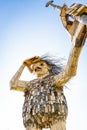 A giant troll made by Thomas Dambo at the Morton Arboretum.