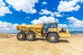 Giant truck in a mine or quarry to transport large loads