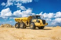 Giant truck in a mine or quarry to transport large loads