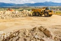 Giant truck in a mine or quarry to transport large loads