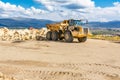 Giant truck in a mine or quarry to transport large loads