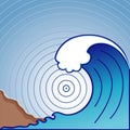 Giant Tsunami Wave Royalty Free Stock Photo