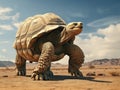 Ai Generated illustration Wildlife Concept of Giant Turtle