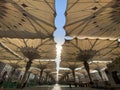 Giant umbrellas at Nabawi Mosque, Medina Saudi Arabia