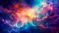 Giant universe starscape with colorful space clouds.AI generated