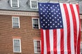 Giant Usa American flag stars and stripes background Royalty Free Stock Photo