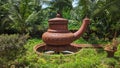 a giant water pot jar sculpture Royalty Free Stock Photo