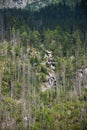 Giant waterfall in High Tatra mountains