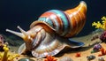 Giant Whelk Snail water sealife Royalty Free Stock Photo