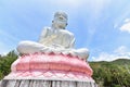 Giant White Buddha Statue at Wat Kaew Prasert