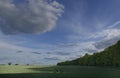 Giant white cloud and blue sky, Hertfordshire, England, Europe Royalty Free Stock Photo