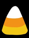 Giant candy corn and black backdrop Royalty Free Stock Photo