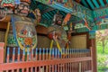 Giant wooden statues of Buddhist warriors