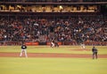 Giants batter waits for pitchers throw Royalty Free Stock Photo