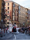 Giants and big heads in Bilbao Royalty Free Stock Photo