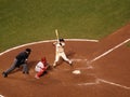 Giants Buster Posey stands in the batters box