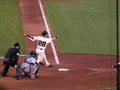 Giants Buster Posey swings through a pitch Royalty Free Stock Photo