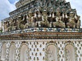 The giants carried the base of the Phra Prang Wat Arun Ratchawararam