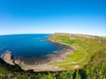 Giants Causeway Aerial view, basalt columns on North Coast of Northern Ireland near bushmills