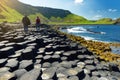 Giants Causeway, an area of hexagonal basalt stones, County Antrim, Northern Ireland. Famous tourist attraction, UNESCO World Royalty Free Stock Photo