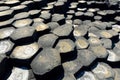 Giants Causeway, an area of hexagonal basalt stones, created by ancient volcanic fissure eruption, County Antrim, Northern Ireland