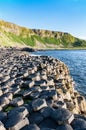 Giants Causeway and cliffs in Northern Ireland Royalty Free Stock Photo
