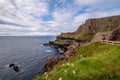 Giants Causeway Northern Ireland beautiful morning view sunlight long exposure Antrim Coast Royalty Free Stock Photo