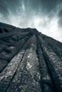 Giants Causeway Northern Ireland beautiful morning view sunlight long exposure Antrim Coast Royalty Free Stock Photo