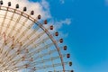 Giants ferris wheel bottom view against blue sky