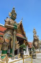 Giants in Grand palace and Wat Pra Keaw. Royalty Free Stock Photo