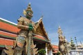 Giants in Grand palace and Wat Pra Keaw. Royalty Free Stock Photo