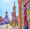 Giants on the guard Emerald Buddha Temple in Grand Palace, on May 12 in Bangkok, Thailand