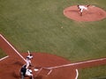 Giants Pitcher Barry Zito throws pitch his catcher