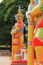 Giants sculture in temple ,Kalasin , Thailand