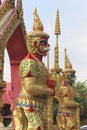 Giants sculture in temple of Kalasin , Thailand