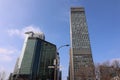 Giants skyscrapers 1250 Rene-Levesque, also known as La Tour IBM-Marathon Towers Royalty Free Stock Photo