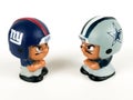 Giants versus Cowboys Li`l Teammates Toy Figures Royalty Free Stock Photo