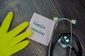 Giardia Infection write on sticky notes isolated on Wooden Table. Medical concept