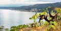 Giardini Naxos from Taormina, Province of Messina. Sicily, Italy Royalty Free Stock Photo