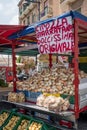Giarratana onions in a market. Royalty Free Stock Photo