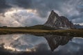 Giau Pass high alpine pass, Passo Giau popular travel destination in Dolomites, Italy Royalty Free Stock Photo