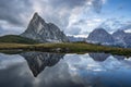 Giau Pass high alpine pass, Passo Giau popular travel destination in Dolomites, Italy Royalty Free Stock Photo