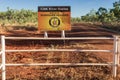 Gibb River WA Australia - Jun 1 2015: Entrance sign to the indigenous community at Gibb River Station on the iconic Gibb River