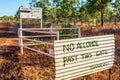 Gibb River WA Australia - Jun 1 2015: Entrance sign to the indigenous community at Gibb River Station on the iconic Gibb River