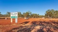 Gibb River WA Australia - Jun 1 2015: Entrance sign to the indigenous community at Gibb River Station on the iconic Gibb River