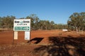 Gibb River WA Australia - Jun 1 2015: Entrance sign to the indigenous community at Gibb River Station on the iconic Gibb River