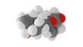 gibberellic acid molecule, hormone, molecular structure, isolated 3d model van der Waals