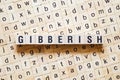 Gibberish word concept on cubes Royalty Free Stock Photo